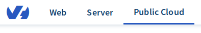 Public Cloud entry in the navigation bar